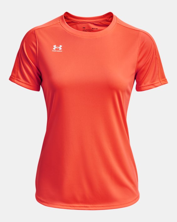 Women's UA Challenger Training Short Sleeve, Orange, pdpMainDesktop image number 4